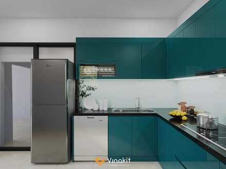 Tủ bếp nhôm cánh Acrylic AL21