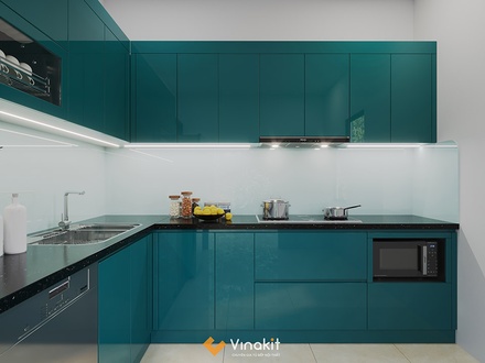 Tủ bếp nhôm cánh Acrylic AL21