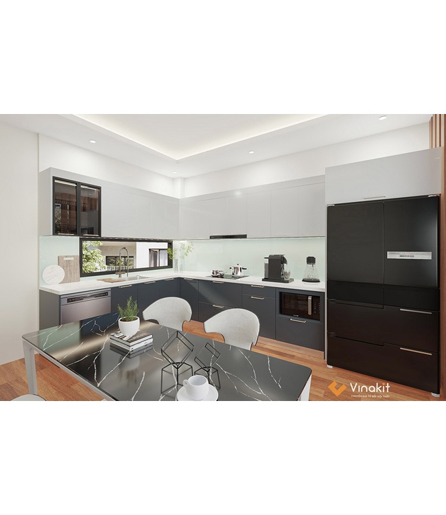 Tủ bếp nhựa cánh Laminate CLA13