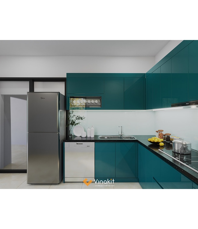 Tủ bếp nhôm cánh Acrylic AL21