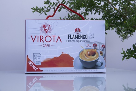 Cà phê hoà tan 3 in 1 Flamenco Promax Virota Café đậm đà, ít ngọt (Hộp 50 gói -20gr/gói)