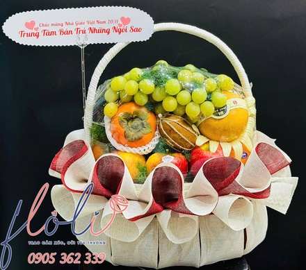 Giỏ trái cây tặng Thầy Cô nhân ngày 20/11 đẹp và ý nghĩa