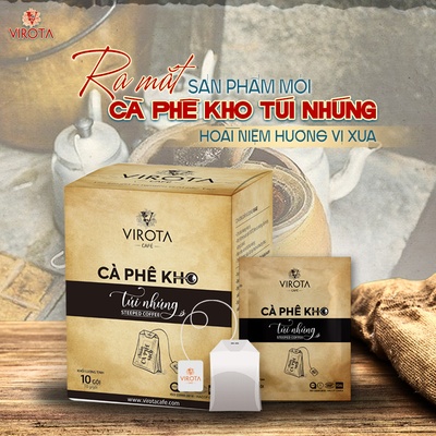 Cà phê kho Túi Nhúng Virota Café đậm vị (Hộp 10 túi - 10gr/túi)