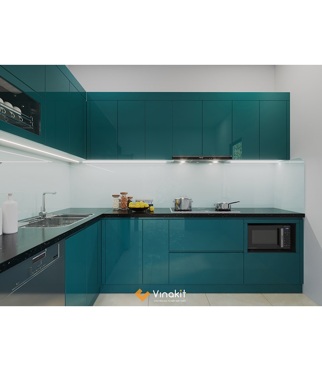 Tủ bếp nhôm cánh Acrylic AL21