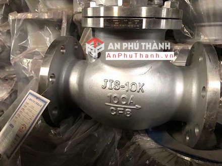 Van 1 Chiều Lá Lật Mặt Bích Inox JIS 10K | DN50 – DN300