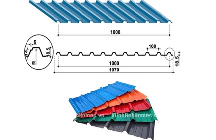 Tôn nhựa 11 sóng vuông PVC/ASA