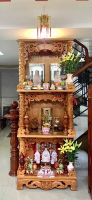 Bàn thờ Thần Tài Ông Địa 3 tầng tại TP HCM