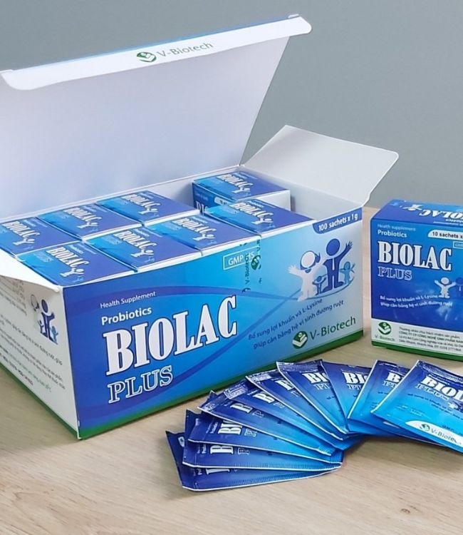 Men vi sinh Biolac Plus gói cốm 1g