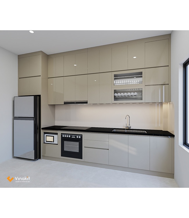 Tủ bếp nhựa cánh Acrylic AC20