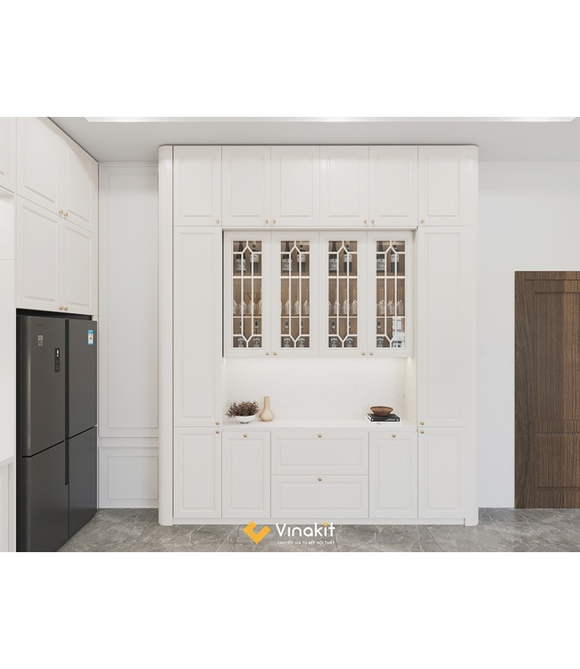 Mẫu tủ bếp gỗ công nghiệp cánh sơn Inchem INC13