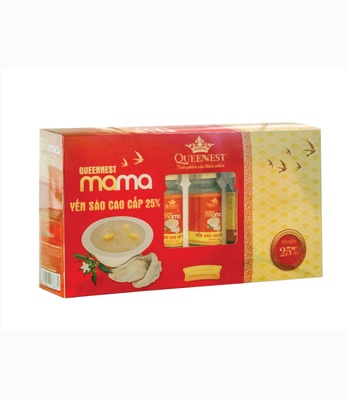 Yến sào cao cấp QUEENNEST MAMA 25% - 150ml (06 hũ)