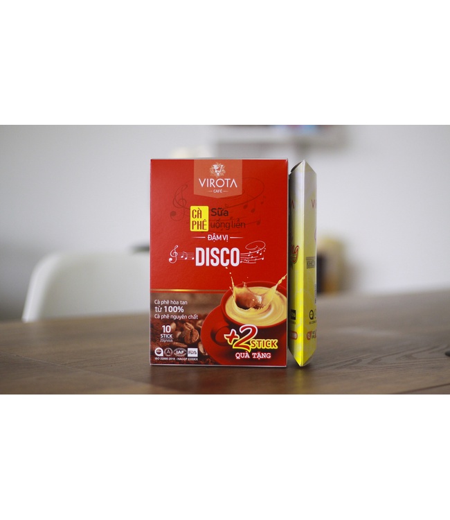 Cà phê sữa uống liền Disco Virota Café vị đậm đà