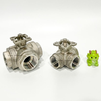 Van bi inox 304 3 ngã có giá đỡ DR