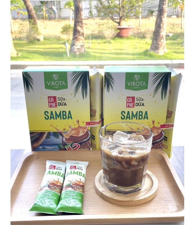 Cà phê hoà tan 4 in 1 sữa dừa Samba Virota Café