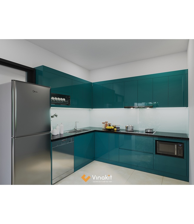 Tủ bếp nhôm cánh Acrylic AL21