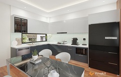 Tủ bếp nhựa cánh Laminate CLA13