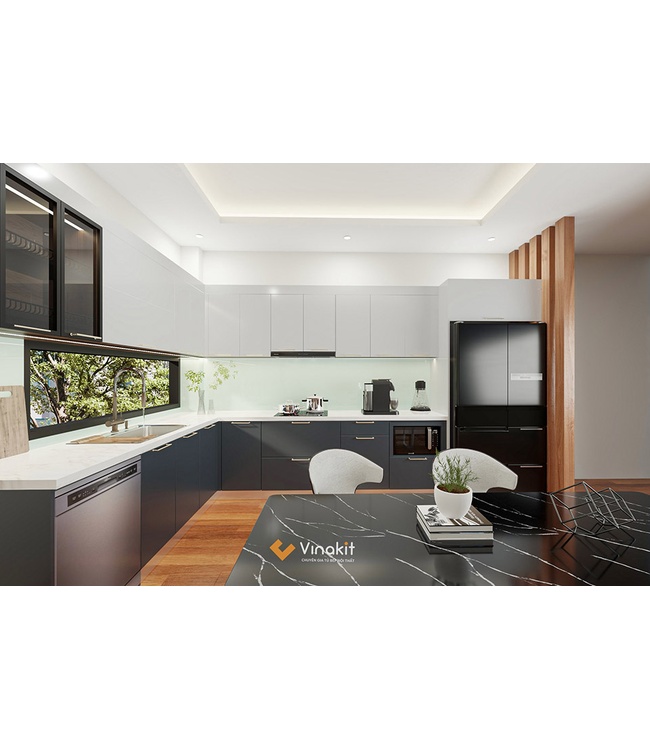 Tủ bếp nhựa cánh Laminate CLA13