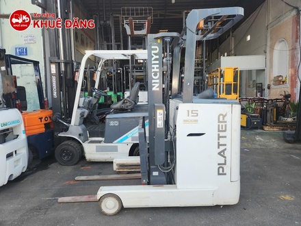 Xe nâng điện đứng lái 1.5 tấn nâng cao 4m3