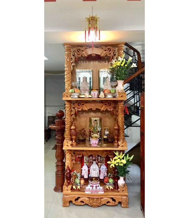 Bàn thờ Thần Tài Ông Địa 3 tầng tại TP HCM