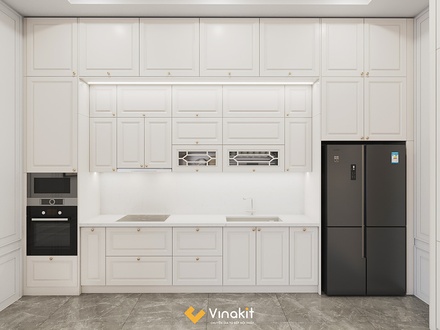 Mẫu tủ bếp gỗ công nghiệp cánh sơn Inchem INC13