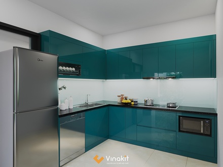 Tủ bếp nhôm cánh Acrylic AL21