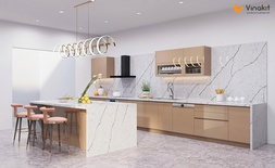 Mẫu tủ bếp Inox cánh Acrylic hệ modul rời CNC IN43