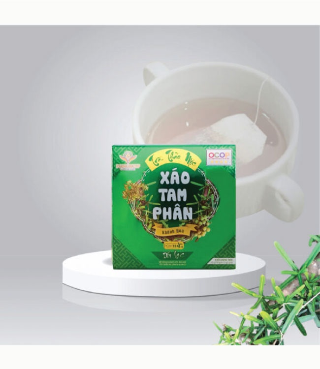 Trà Thảo Mộc Xáo Tam Phân Khánh Hòa POMTEA (Túi lọc) – Hộp 10 gói (2g/gói)