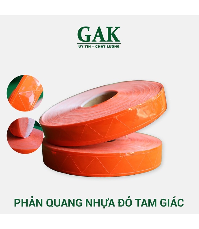 Cuộn phản quang nhựa đỏ 2,5cm x 50m