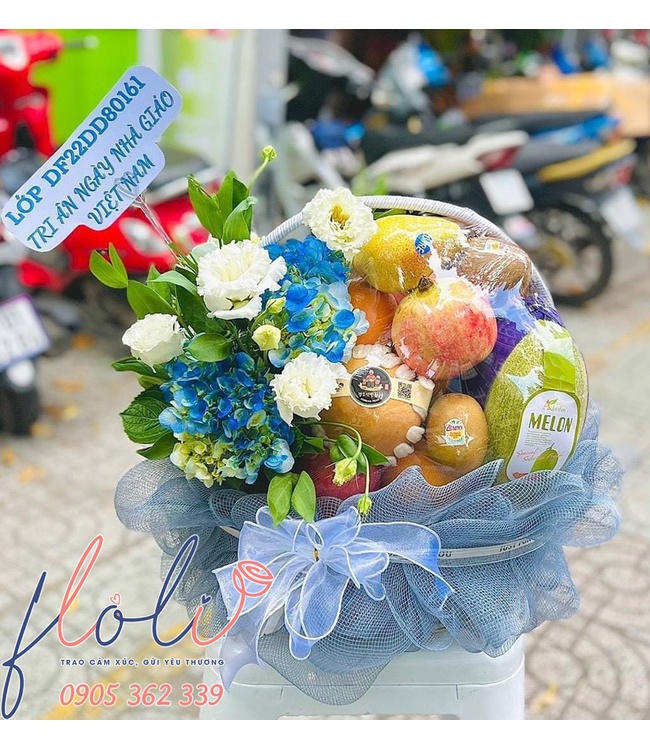 Giỏ trái cây tặng Thầy Cô nhân ngày 20/11 đẹp và ý nghĩa
