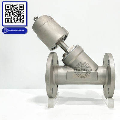 Van xiên inox khí nén nối bích JIS10K