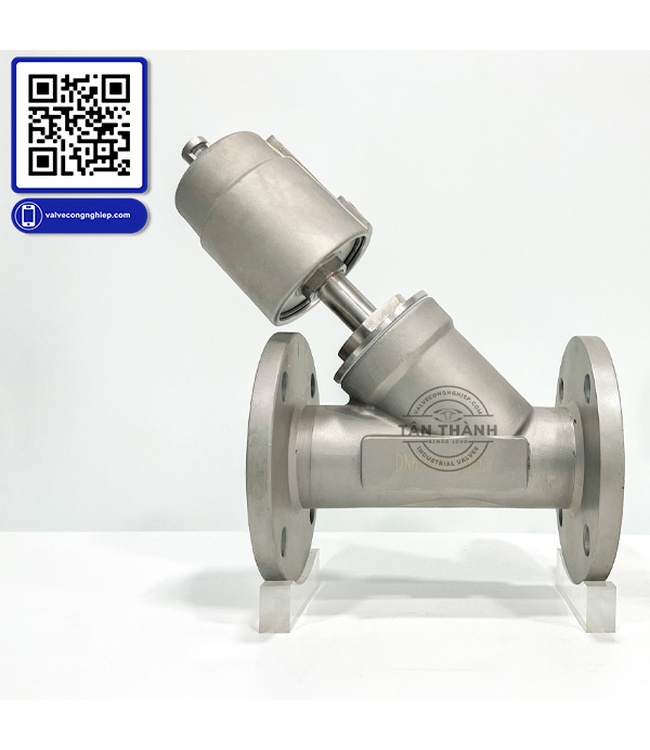 Van xiên inox khí nén nối bích JIS10K