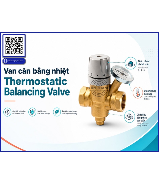 Van cân bằng nhiệt là gì? Cấu tạo, nguyên lý hoạt động và ứng dụng trong hệ thống đường ống